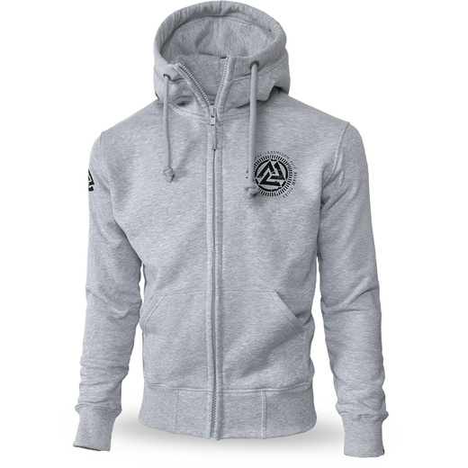 Dobermans Aggressive zip-up sweatshirt &quot;Ulfhedinn BZ227&quot; - gray