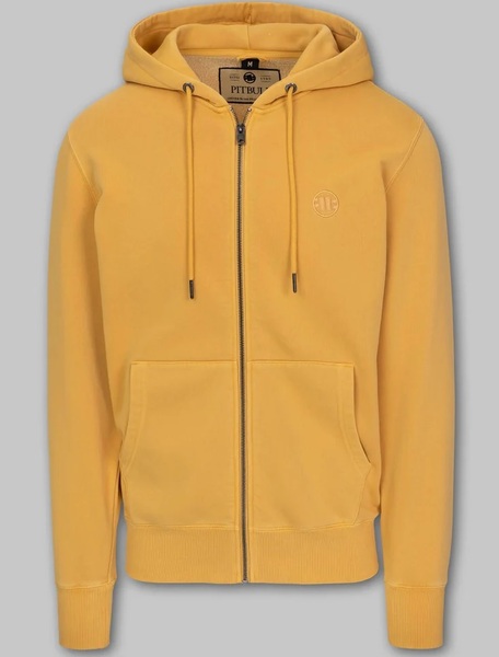 PIT BULL Washed LANCASTER II Zip Hoodie - Yellow