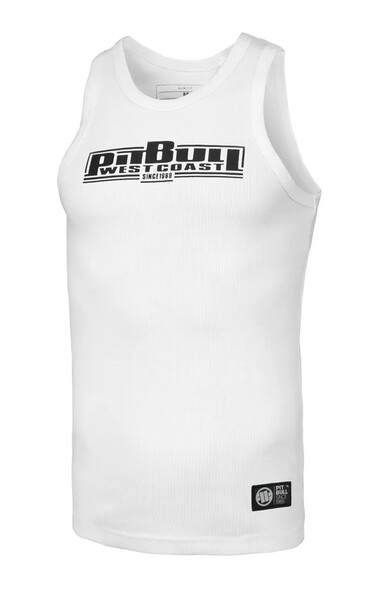 Men&#39;s Pit Bull Rib Classic Boxing Tank Top - white