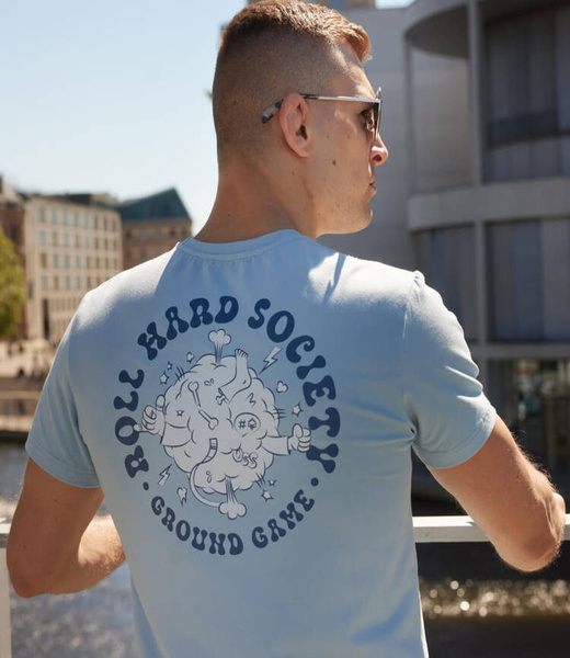 T-shirt Roll Hard Society (Niebieski)