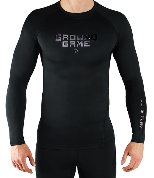 Rashguard Athletic Shiny Czarny długi rękaw