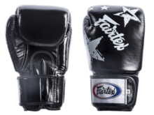 FAIRTEX BOXING GLOVES BGV1-N (black/white/black) &quot;Nation Print&quot; &quot;K&quot;