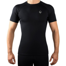 Rashguard Shortsleeve Ground Game ESSENTIAL PLATINUM - black