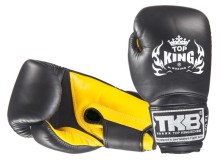 Boxing gloves Top King TKBGSA &quot;SUPER AIR&quot; (522) (black / yellow) &quot;K&quot;