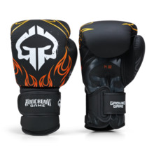 Ground Game Leather Boxing Gloves &quot;FLAMES&quot; 