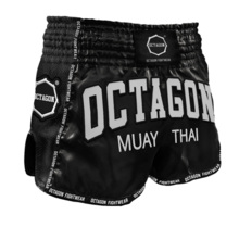 Muay Thai Octagon Shorts - Black / White