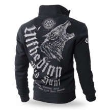 Dobermans Aggressive zip-up sweatshirt &quot;ULFHEDINN BCZ227&quot; - black