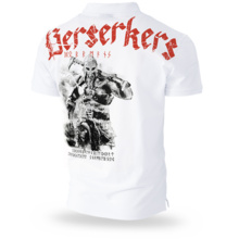 Polo Shirt Dobermans Aggressive &quot;BERSERKERS TSP127&quot; - white