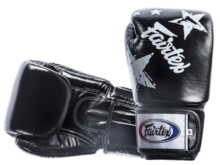 FAIRTEX BOXING GLOVES BGV1-N (black/white/black) &quot;Nation Print&quot; &quot;K&quot;