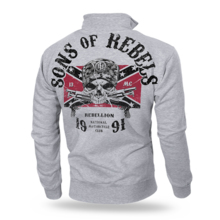 Dobermans Aggressive Zip Hoodie &quot;Sons of Rebels BCZ196&quot; - gray