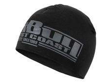 Cotton winter hat PIT BULL &quot;Classic Boxing &#39;21&quot; - black / black