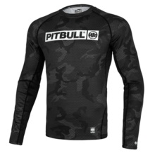 Rashguard PIT BULL longsleeve "Net Camo Hilltop II" - czarny