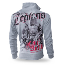 Dobermans Aggressive &quot;LEGIONS OF THE NORTH BCZ222&quot; zip-up sweatshirt - gray