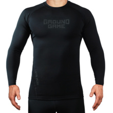 Rashguard Ground Game ATHLETIC BLACK SHADOW long sleeve - black