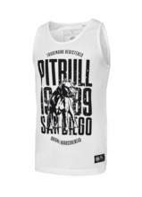 PIT BULL &quot;San Diego&quot; Slim Fit Lycra Tank Top - white