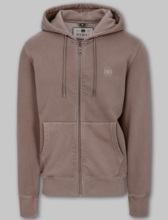 PIT BULL Washed LANCASTER II Zip Hoodie - Burgundy