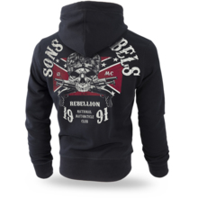 Bluza z kapturem  Dobermans Aggressive "Sons of Rebels  BK196" - czarna