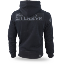 Bluza z kapturem rozpinana Dobermans Aggressive "D.B.N.S Offensive BZ193" - czarna