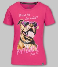 PIT BULL &quot;SUNGLASSES DOG&quot; women&#39;s t-shirt - pink