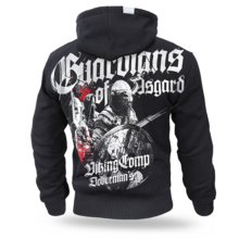 Bluza rozpinana z kapturem Dobermans Aggressive "Guardians of Asgard KZ197" - czarna