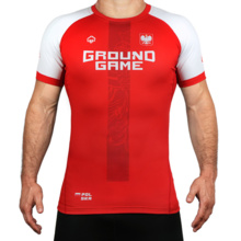 Rashguard Shortsleeve Ground Game POLSKA 2.0 - red