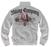 Dobermans Aggressive Zip Up Hoodie &quot;Viking Company BCZ130&quot; - gray