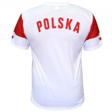 Koszulka dziecięca piłkarska "Polska" - biała