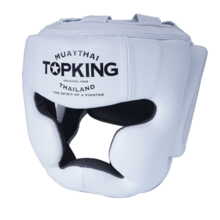 KASK BOKSERSKI SPARINGOWY TOP KING TKHGEC-LV-WH - biały "K"