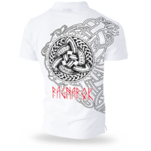 Polo Shirt Dobermans Aggressive &quot;RAGNAROK TSP121&quot; - white