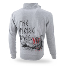 Dobermans Aggressive zip-up sweatshirt &quot;VIKING DRAKKAR BCZ113&quot; - gray