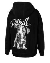 Pit Bull PUPPY Oversize Women&#39;s Hoodie - Black