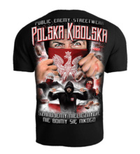 Koszulka T-shirt "Polska Kibolska" odzież uliczna - czarna