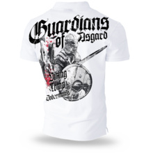 Polo Shirt Dobermans Aggressive &quot;GUARDIANS OF ASGARD TSP197&quot; - white