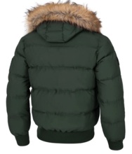 PIT BULL &quot;BURNT&quot; quilted winter jacket with hood - olive