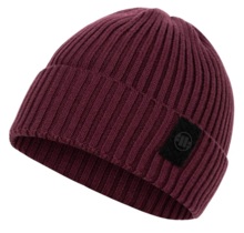 PIT BULL &quot;Velcro Logo&quot; Winter Hat - Burgundy