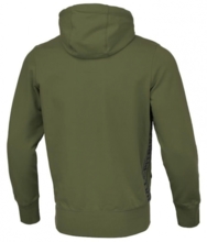 PIT BULL &quot;Small Logo&quot; French Terry &#39;21 zipped hooded sweatshirt - olive