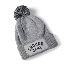 Ground Game &quot;Classic&quot; Winter Pompom Hat - Gray