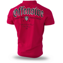 Dobermans Aggressive Polo T-shirt &quot;THUNDER OFFENSIVE TSP225&quot; - red