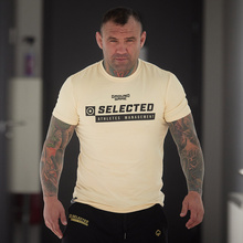 T-shirt Selected Athletes Management (Beżowy)